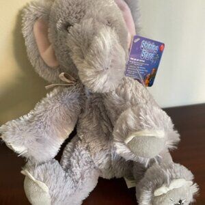 Russ Berrie Shining Stars Gray Elephant Shine Plush Stuffed Animal 8” NWT VTG